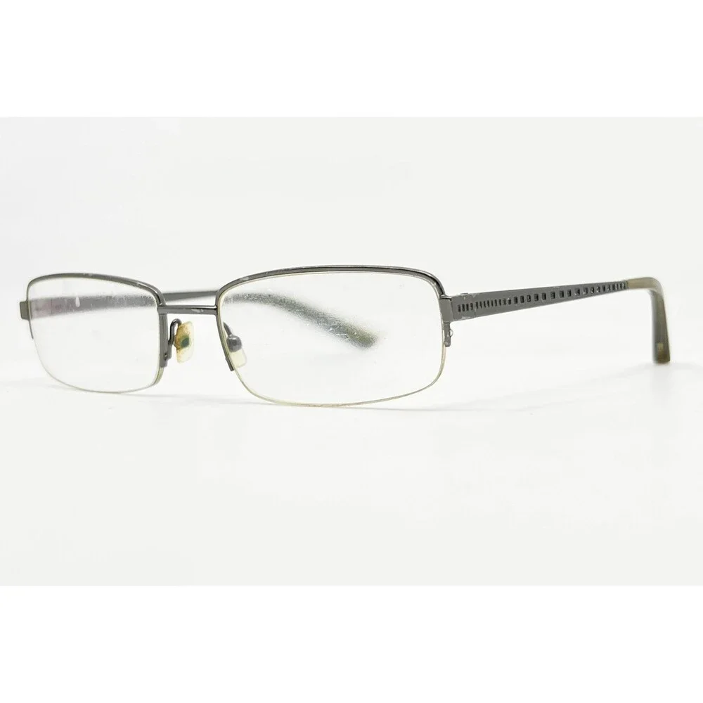 Jhane Barnes Eyeglasses Mens Gunmetal Perpetual Rectangle Frames 55-19-140
